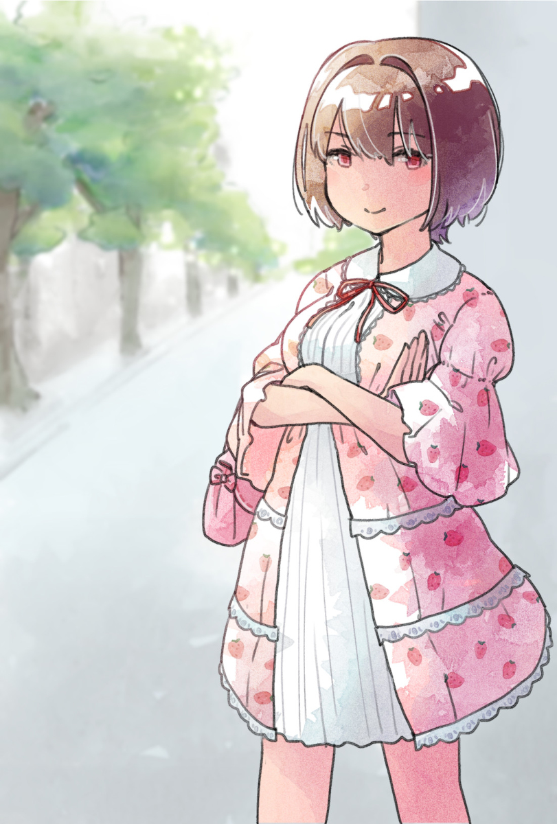 This is a pixiv picture whose title is 日向の私服が思ったのと違った回.