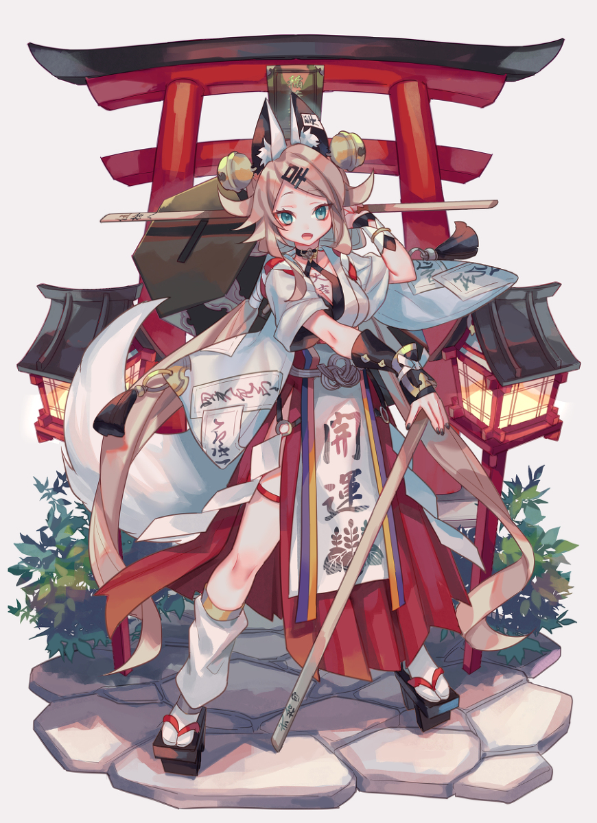 This is a pixiv picture whose title is おみくじ狐様.