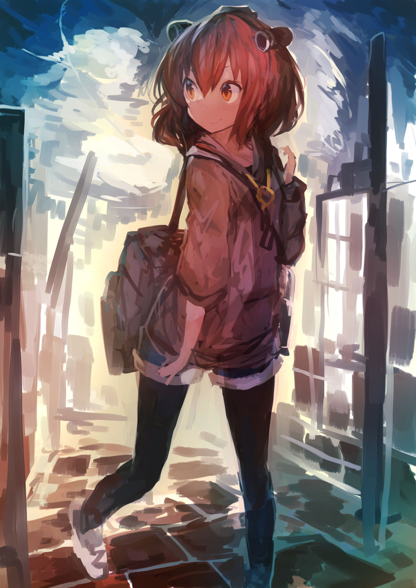 This is a pixiv picture whose title is 雪風.