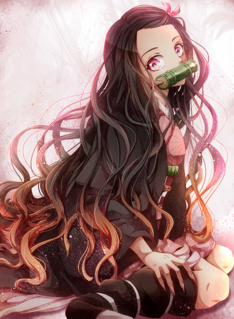 This is a pixiv picture whose title is 禰豆子.