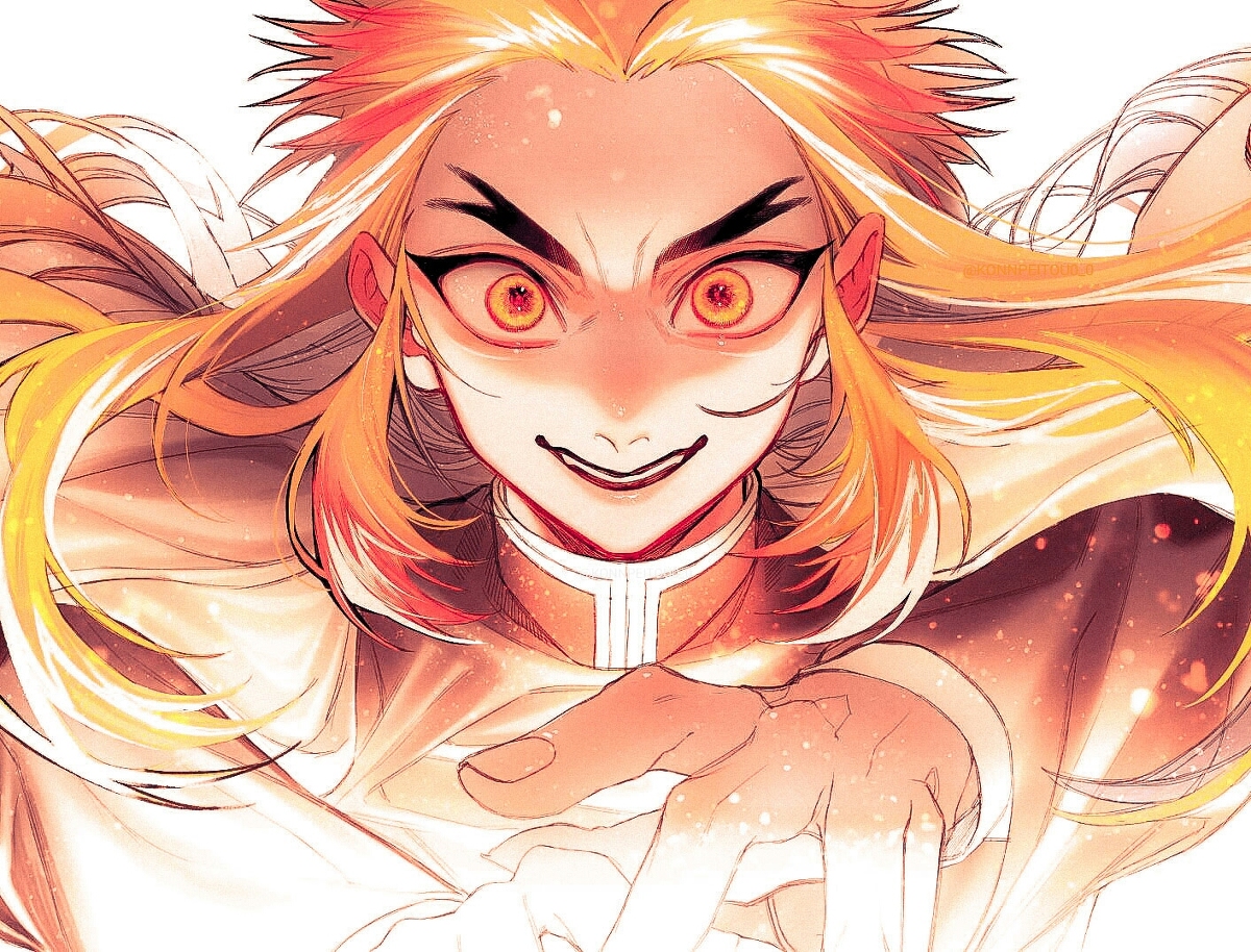 This is a pixiv picture whose title is この煉獄の赫き炎刀が.