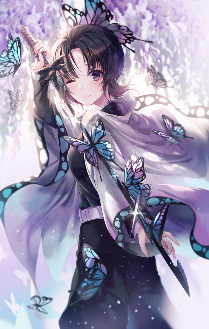 This is a pixiv picture whose title is 蝶.