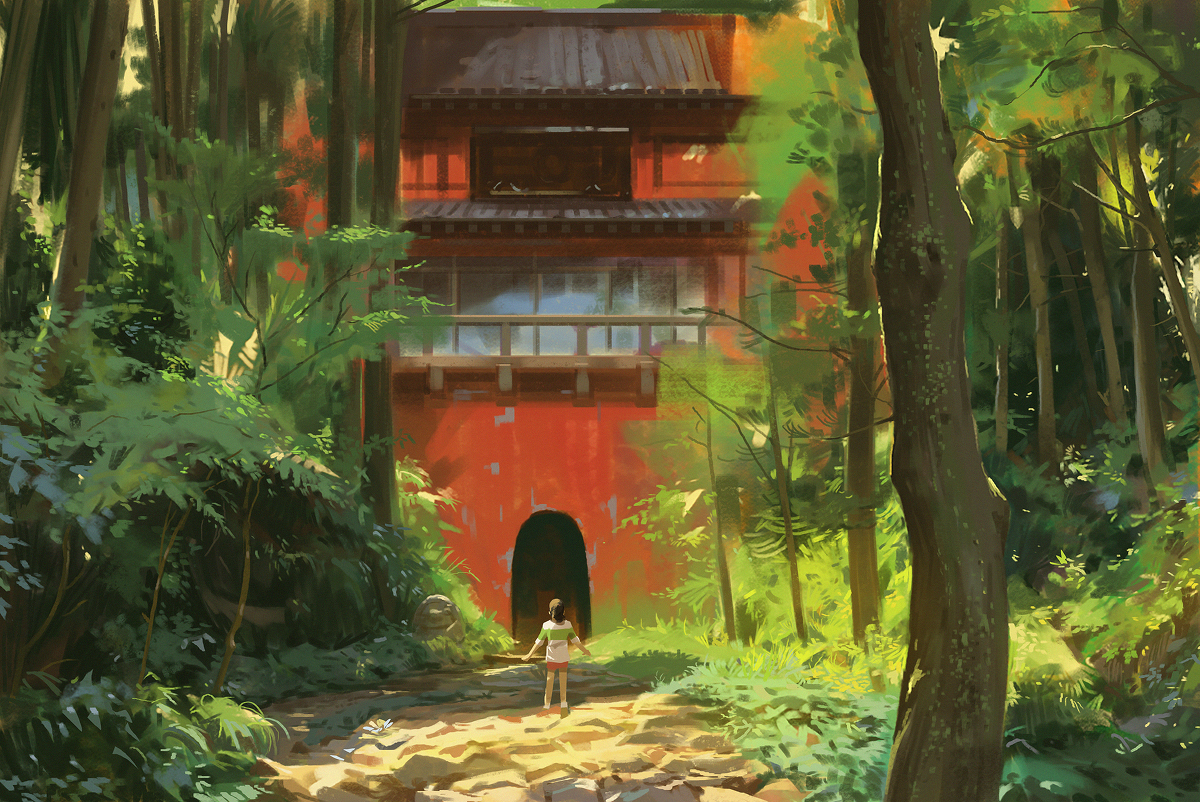 This is a pixiv picture whose title is Spirited Away.