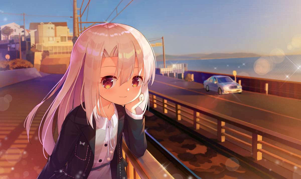 This is a pixiv picture whose title is 旅行中のイリヤ（1）.