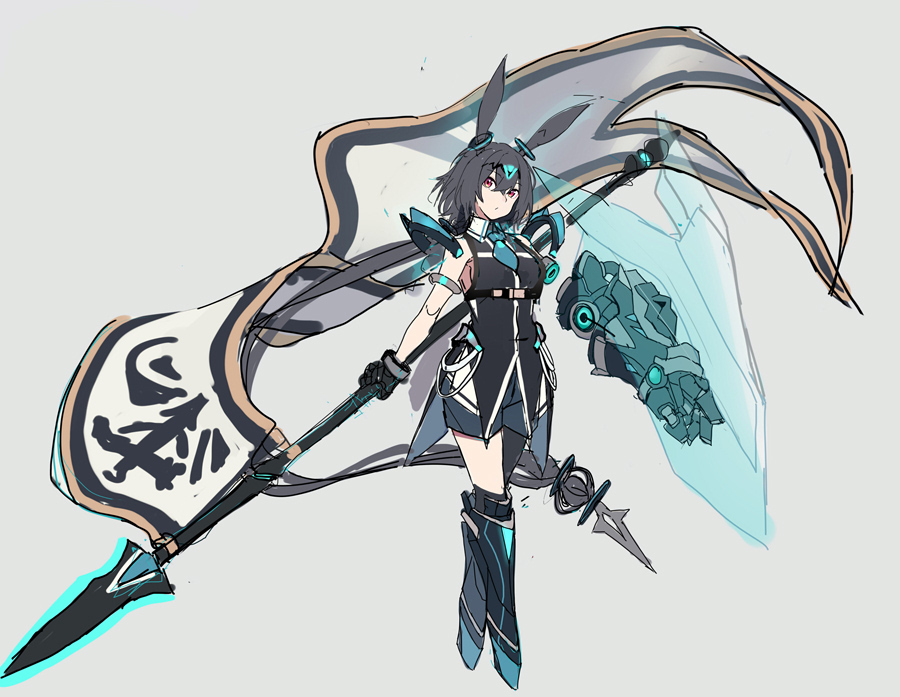 This is a pixiv picture whose title is 枪兵.