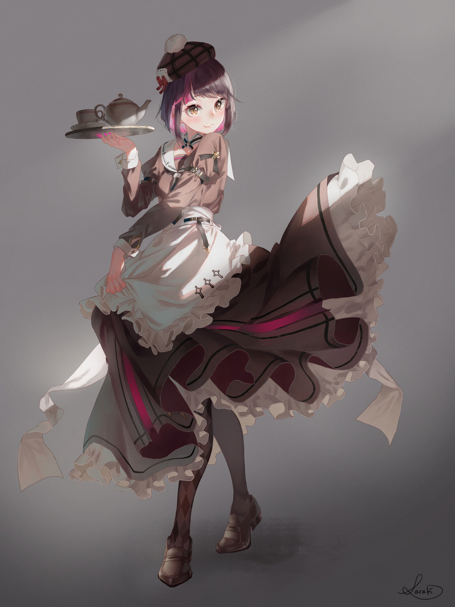 This is a pixiv picture whose title is 学生メイド.