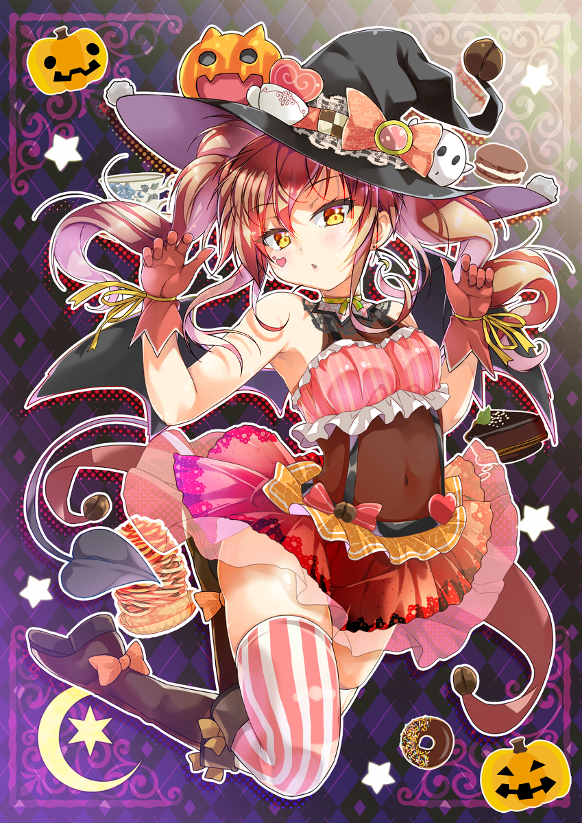 This is a pixiv picture whose title is ハロウィンカフェちゃん🎃.