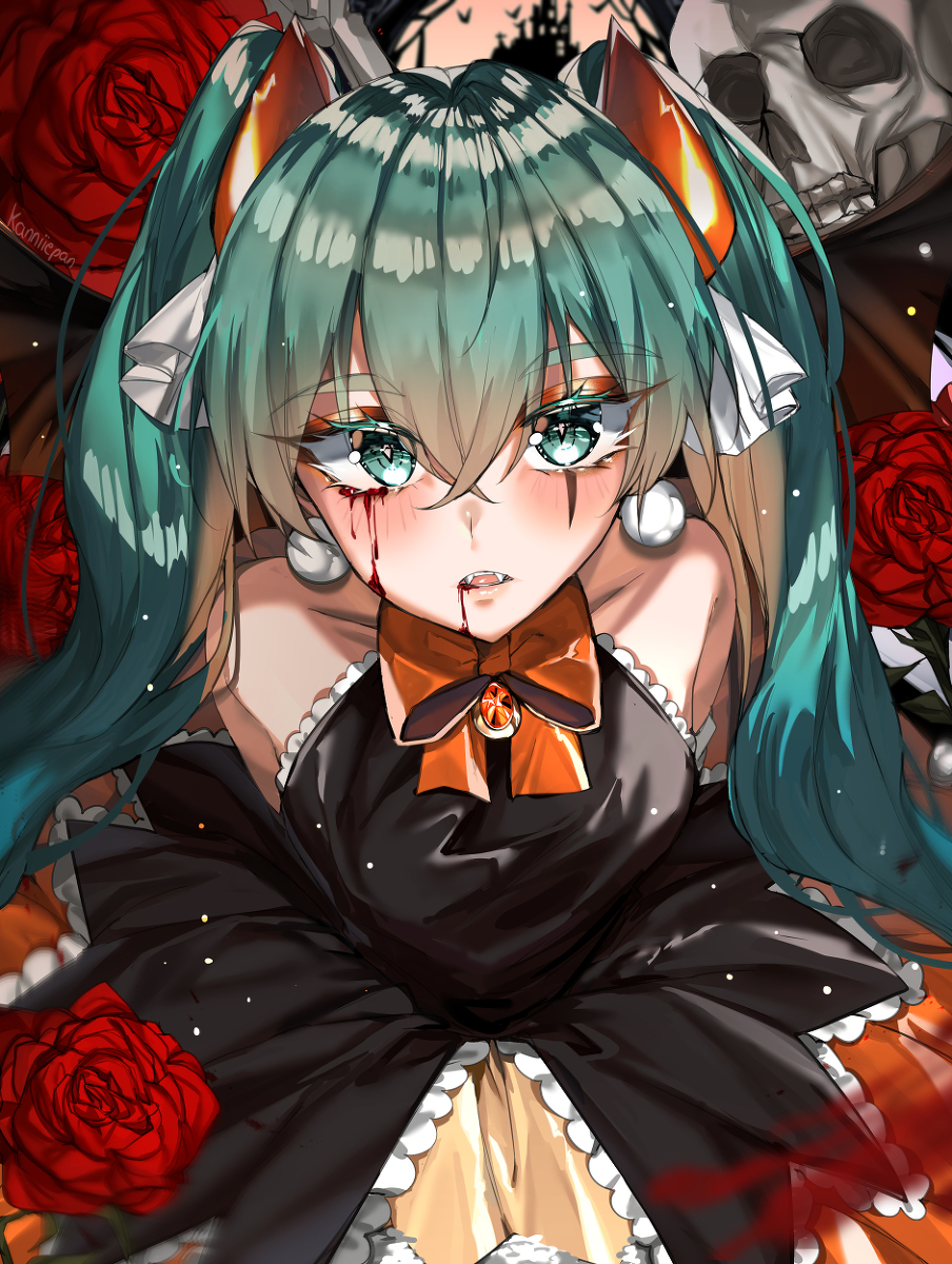 This is a pixiv picture whose title is Hatsune Miku Halloween.