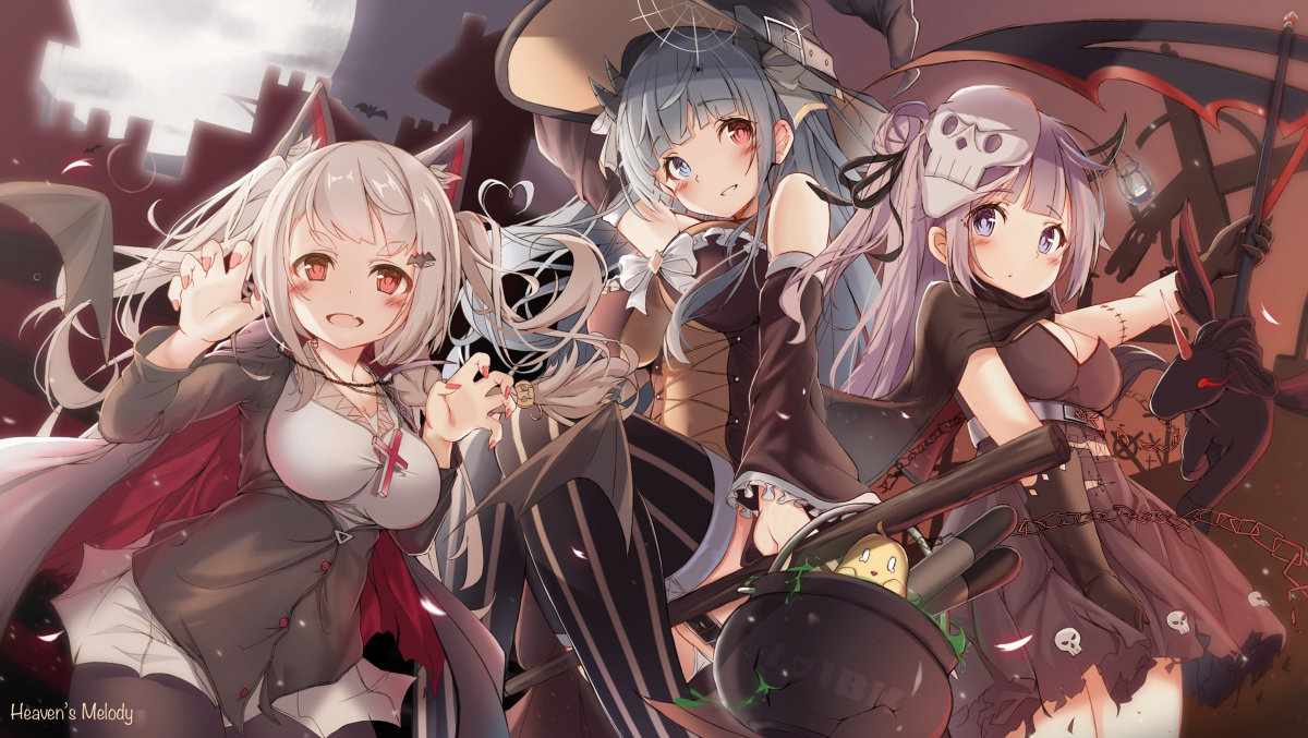 This is a pixiv picture whose title is Black Halloween!.