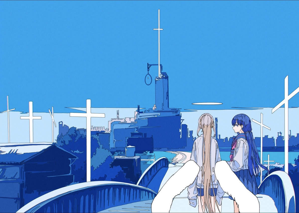 This is a pixiv picture whose title is 僕らの街を燃やすのだろう.
