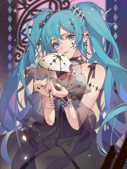 This is a pixiv picture whose title is Miku.