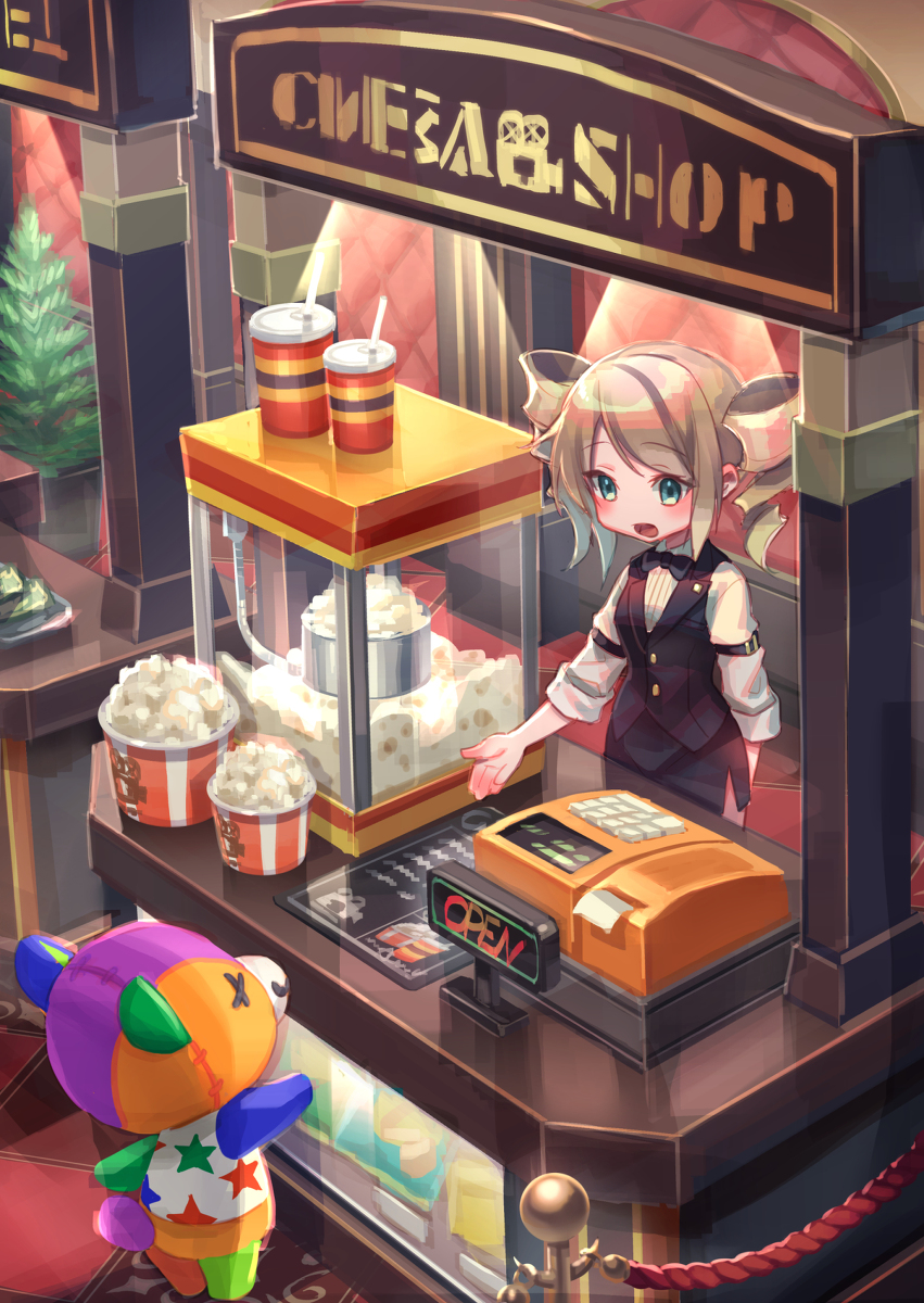 This is a pixiv picture whose title is クラシックシネマの売店.