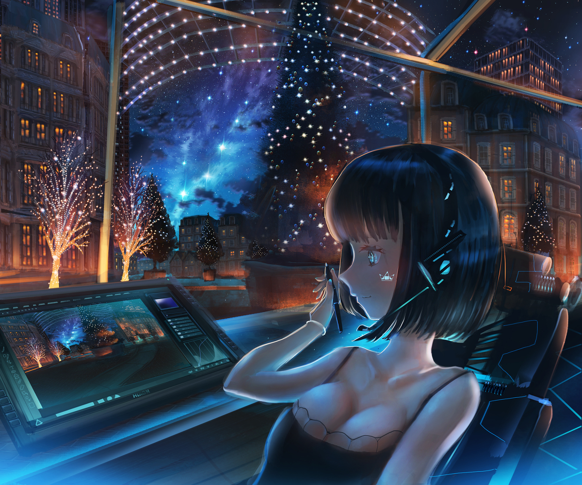 This is a pixiv picture whose title is クリスマスの夜.