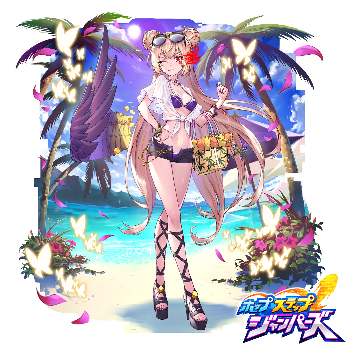 This is a pixiv picture whose title is 【ジャンパーズ】水着ノイル・水着クララ.