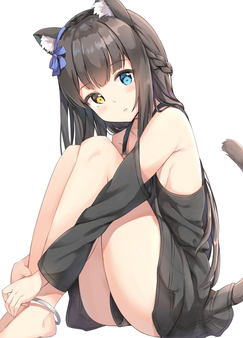 This is a pixiv picture whose title is 黒猫.
