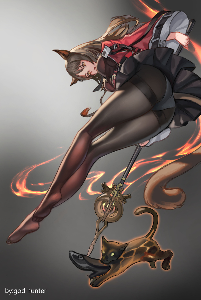 This is a pixiv picture whose title is 明日方舟 同人 天火.