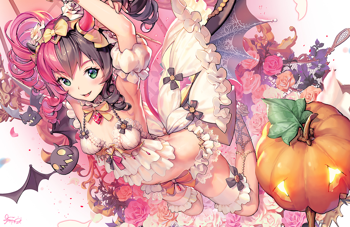 This is a pixiv picture whose title is ハロウィンの悪魔♥.