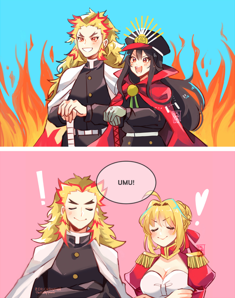 This is a pixiv picture whose title is 2019-1021 煉獄 x FateGO.