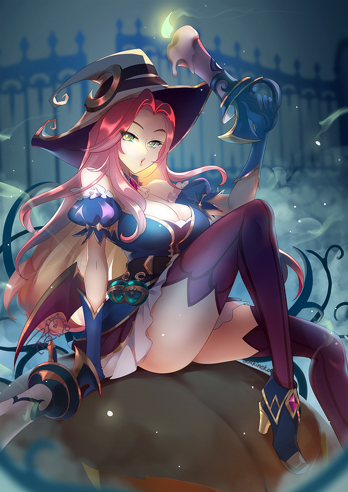 This is a pixiv picture whose title is Bewitching miss fortune🎃.