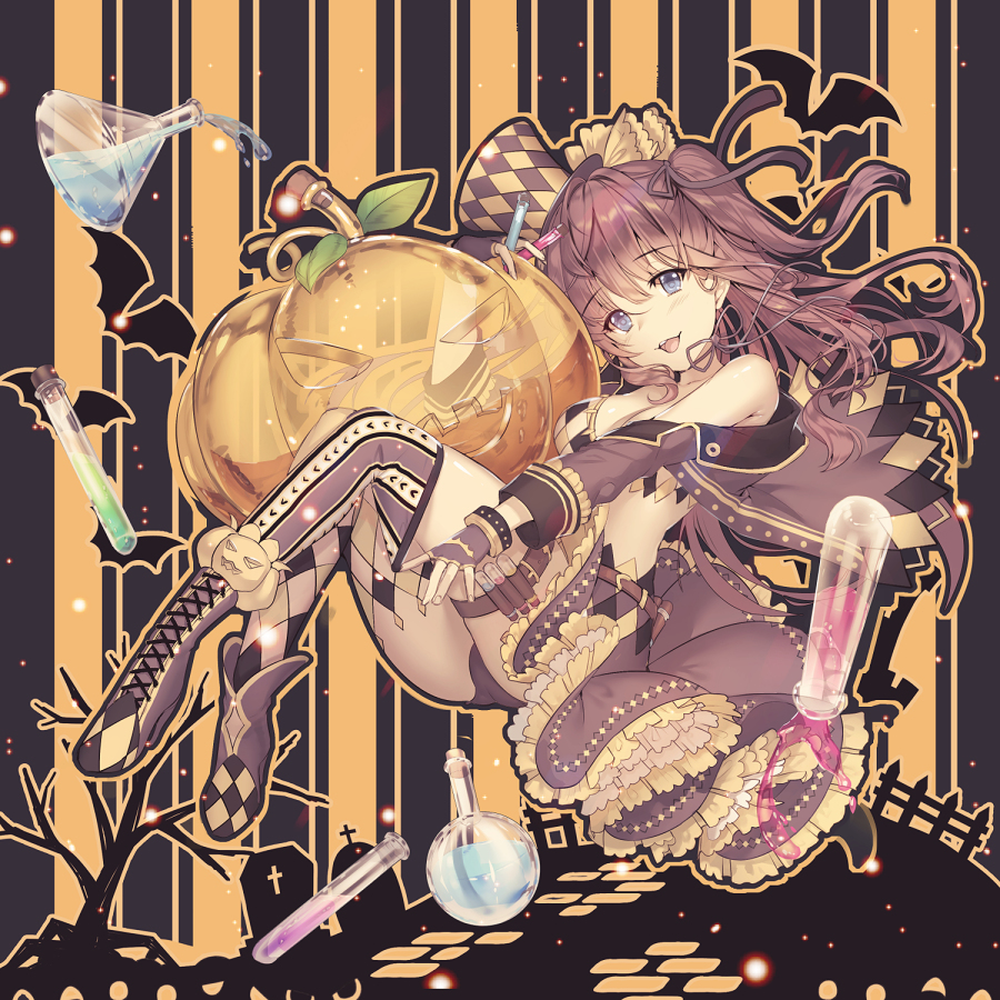 This is a pixiv picture whose title is ハロウィーンしきにゃん.