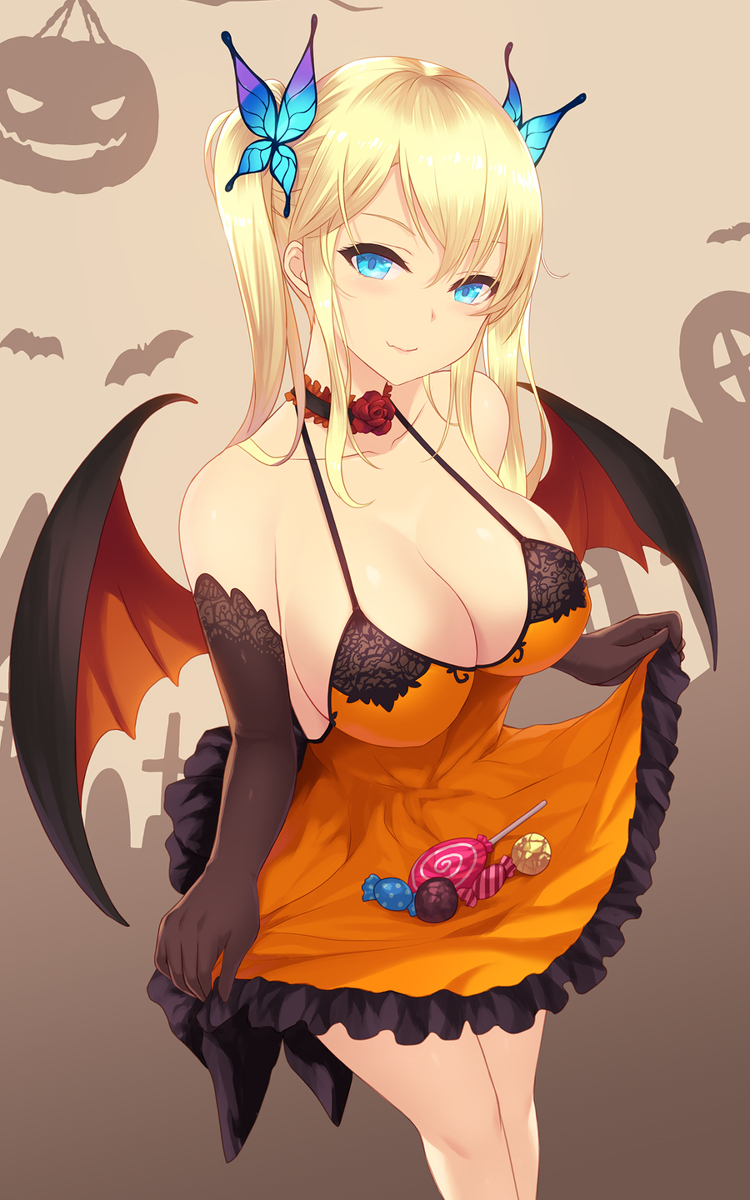 This is a pixiv picture whose title is Happy Halloween 🎃.