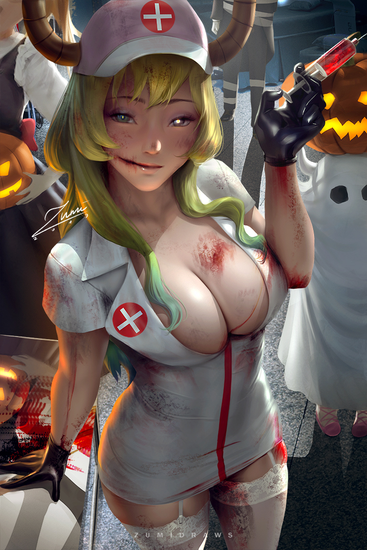 This is a pixiv picture whose title is Halloween Lucoa.