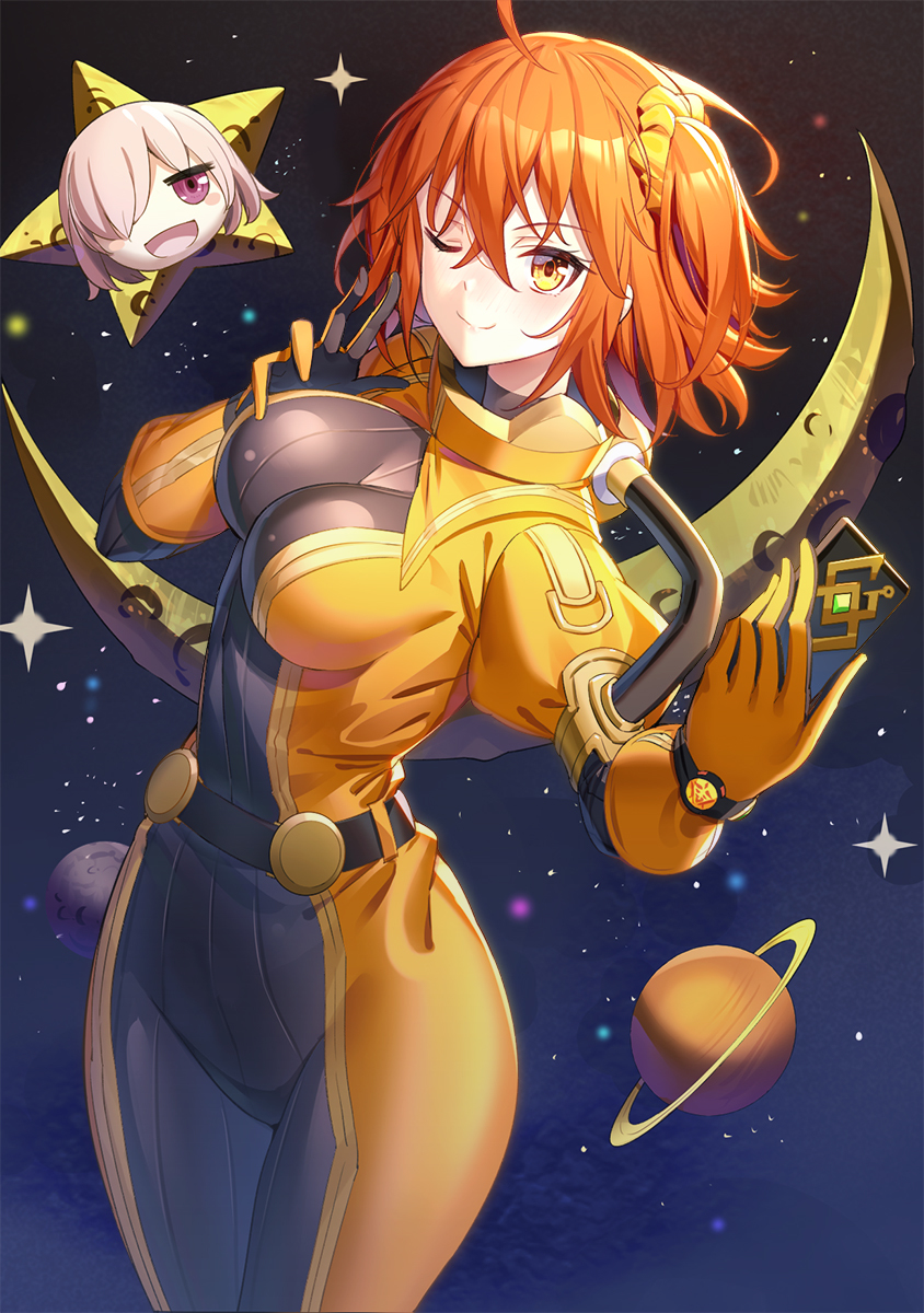 This is a pixiv picture whose title is 宇宙服ぐだ子.