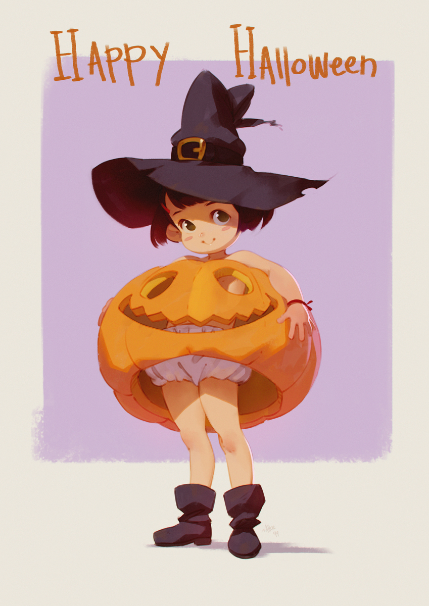 This is a pixiv picture whose title is Smol pumkin.