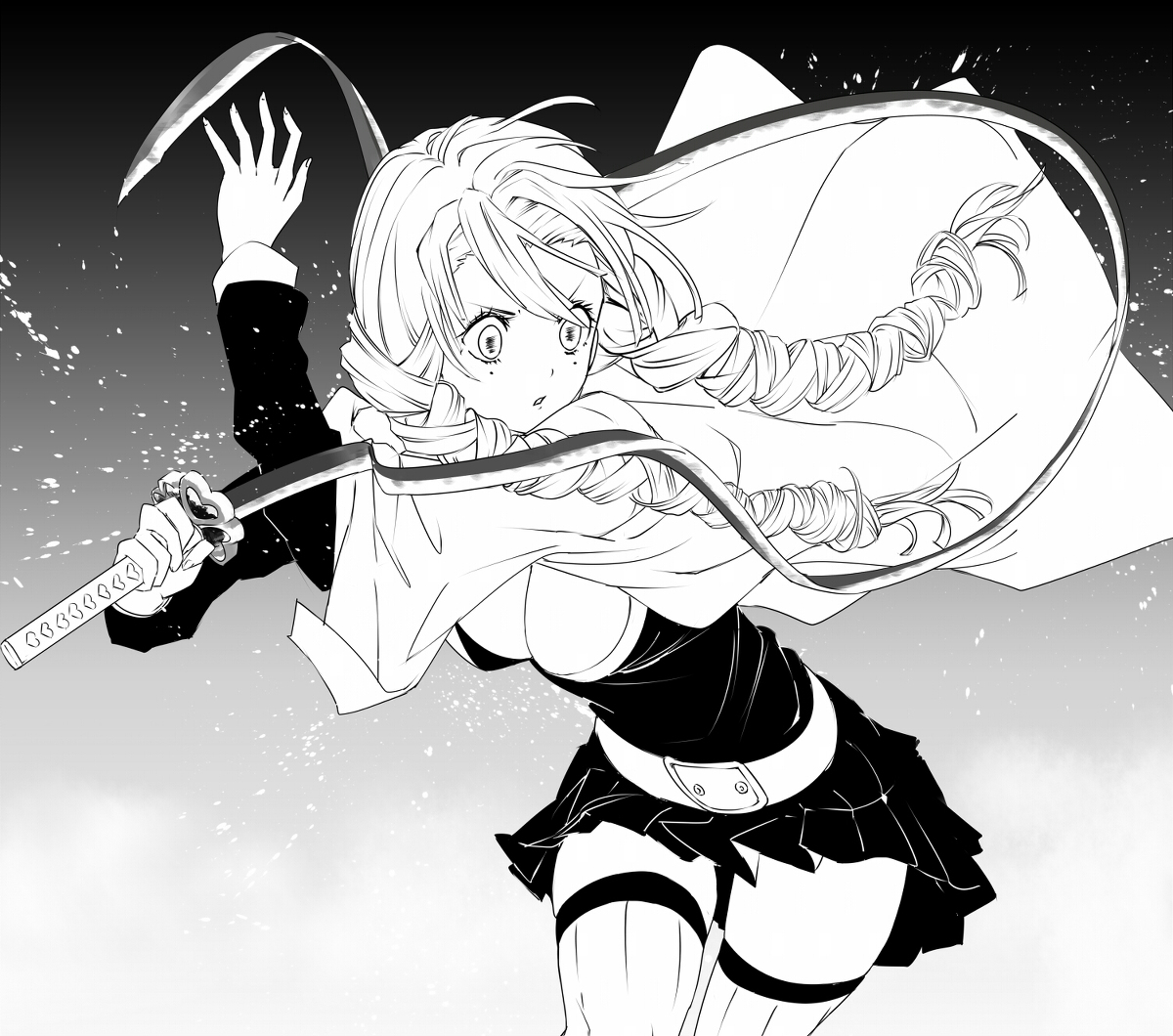 This is a pixiv picture whose title is 甘露寺蜜璃の愛刀は 極めて薄く柔い.