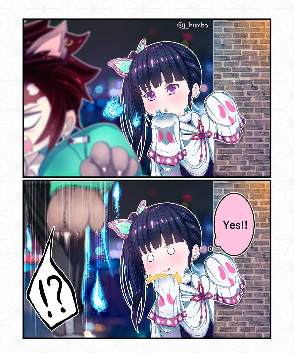 This is a pixiv picture whose title is 栗花落カナヲ 逆お姫様だっこ大作戦!Part2.
