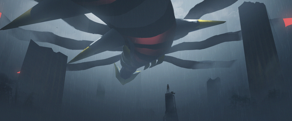 This is a pixiv picture whose title is 境界を泳ぐ影.