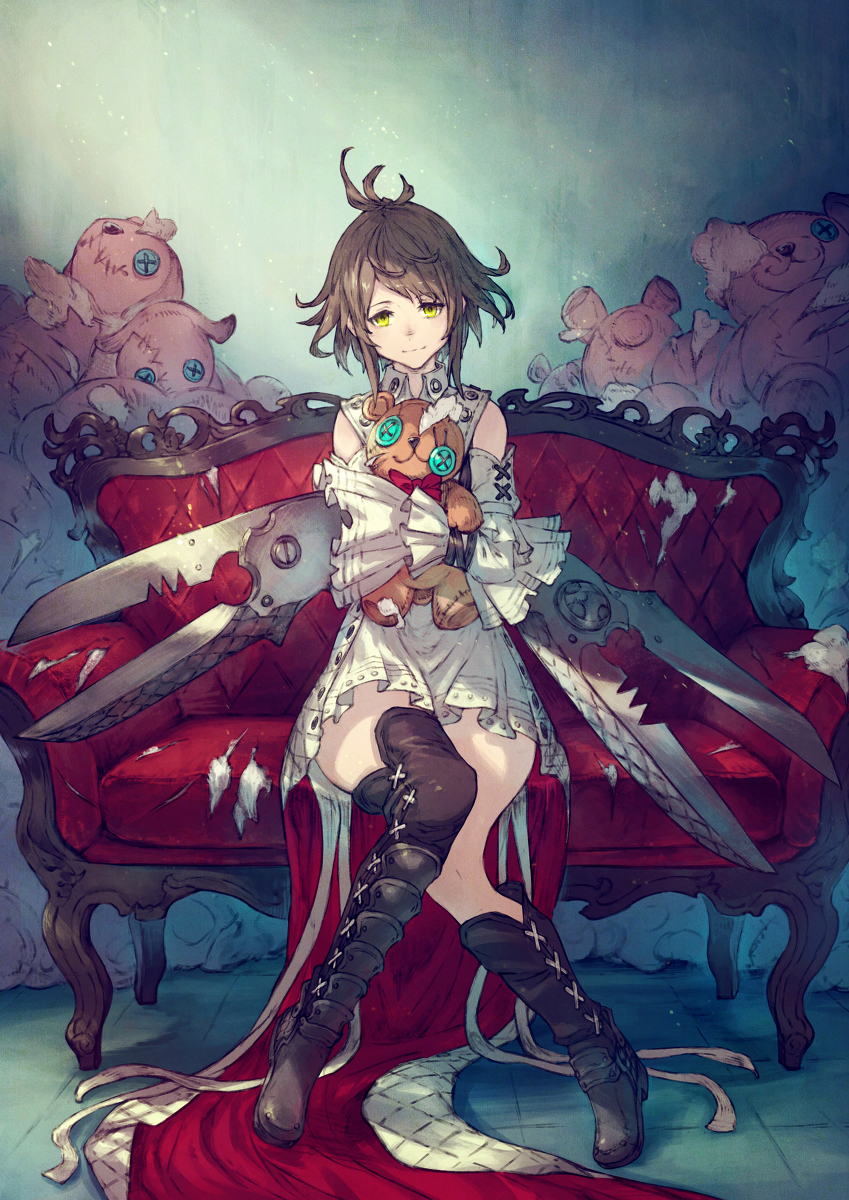 This is a pixiv picture whose title is ハサミの子２.