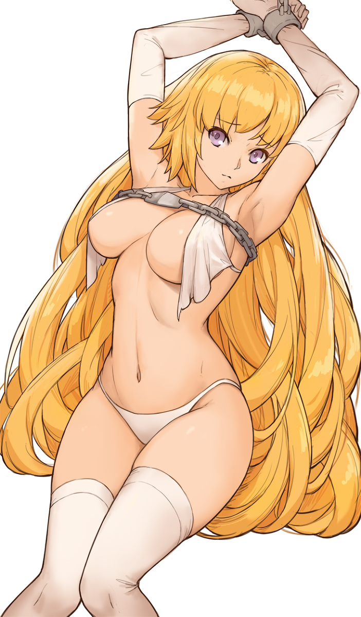 This is a pixiv picture whose title is 捕虜された聖女.