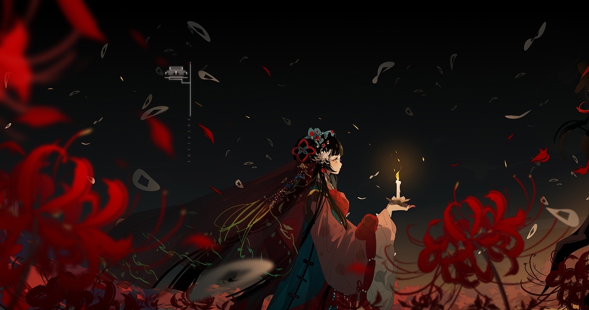 This is a pixiv picture whose title is 昙.