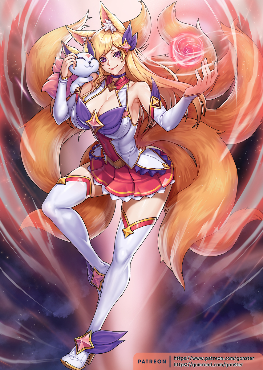 This is a pixiv picture whose title is Star Guardian Ahri.