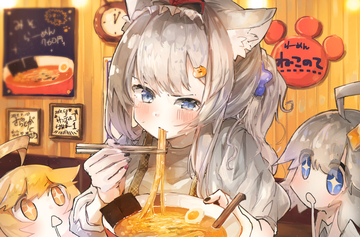 This is a pixiv picture whose title is らーめんハムマン.