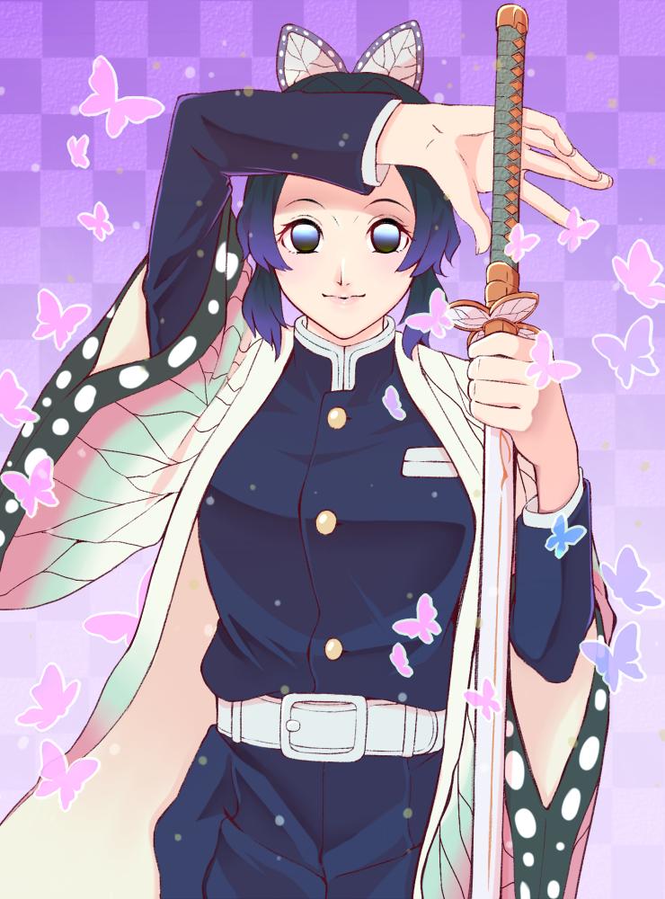 This is a pixiv picture whose title is 胡蝶しのぶ　.
