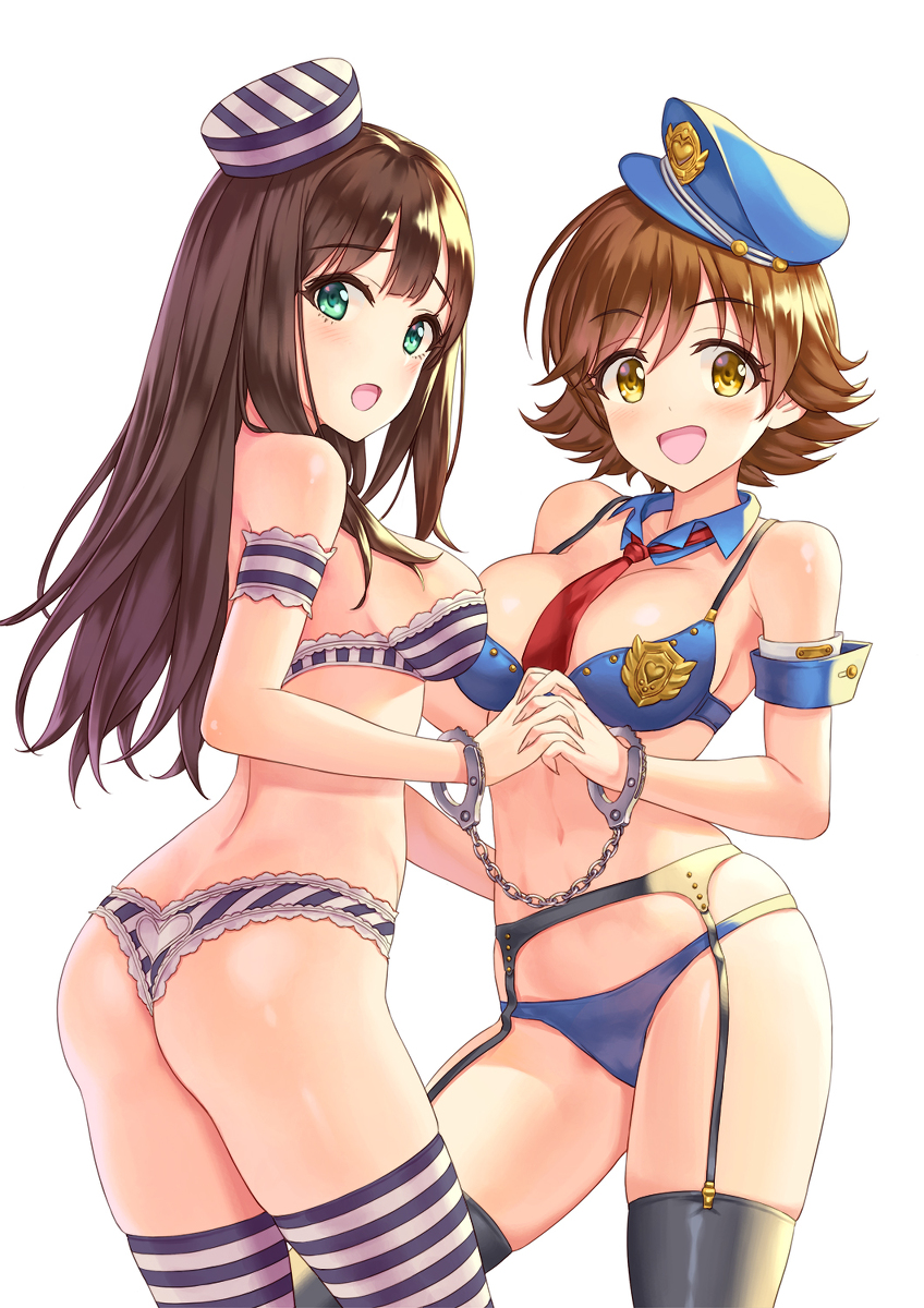 This is a pixiv picture whose title is police&prisoner.