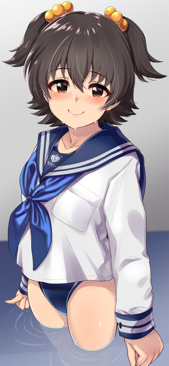 This is a pixiv picture whose title is 競泳セーラーみりあちゃん.