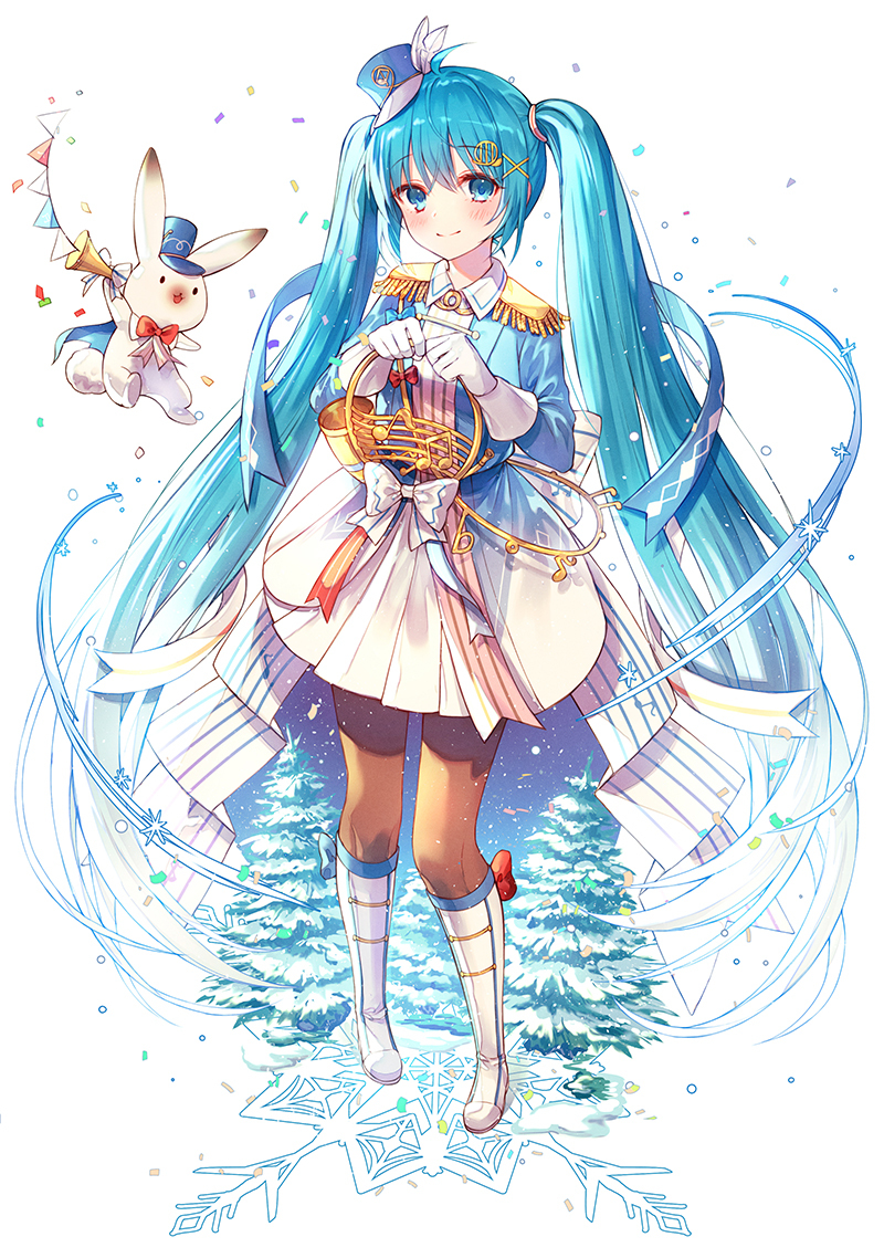 This is a pixiv picture whose title is 雪ミク.