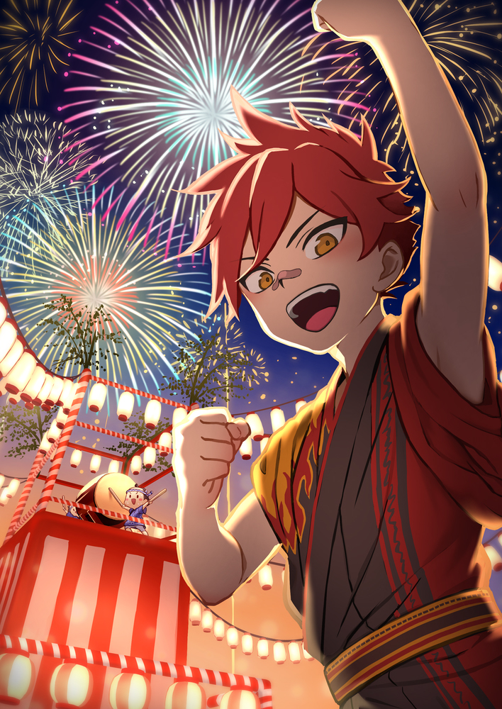 This is a pixiv picture whose title is 祭りだ祭りだー！.