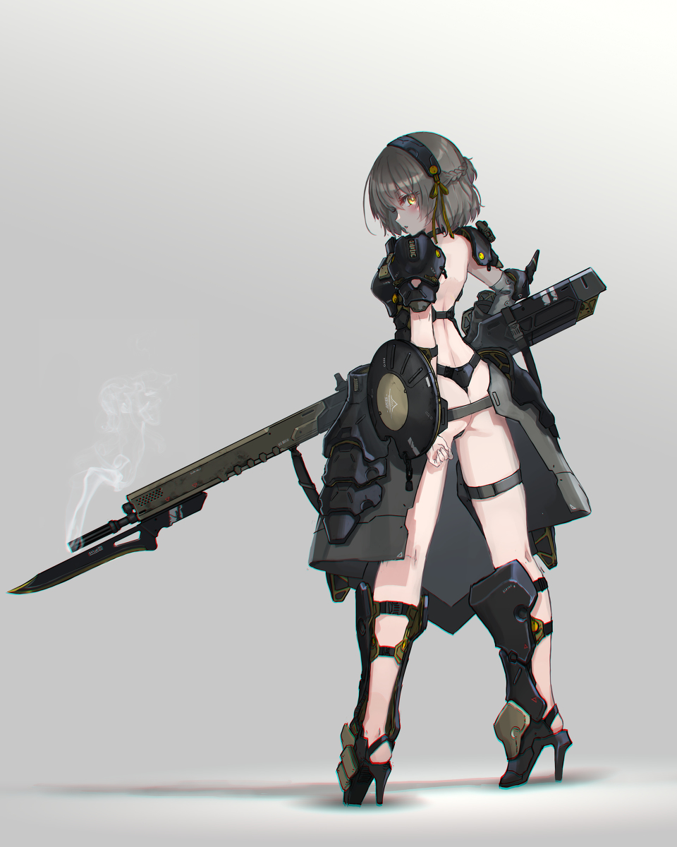 This is a pixiv picture whose title is 装甲前面が複合装甲で爆発反応装甲の美少女は好きですか！？！？！？.