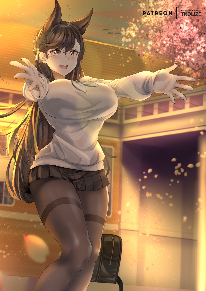 This is a pixiv picture whose title is Huggy Atago.