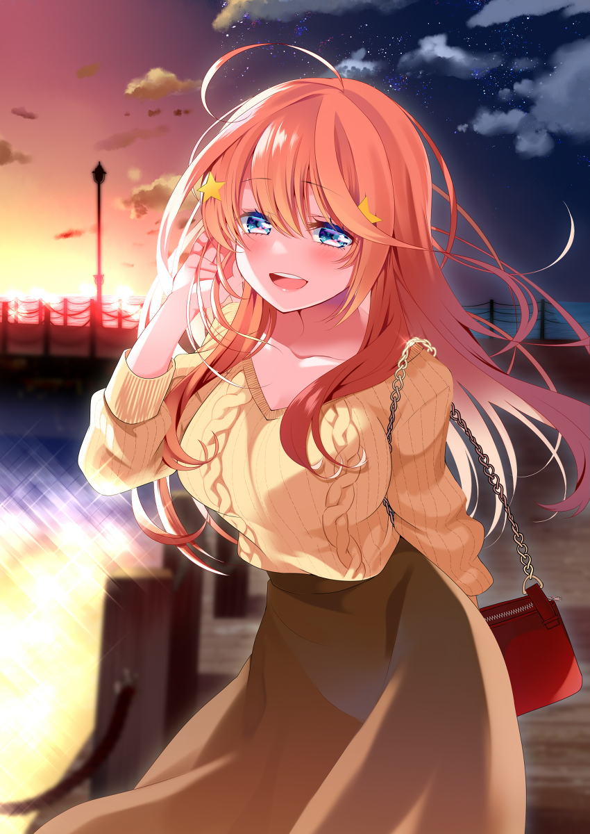 This is a pixiv picture whose title is 振り向いた瞬間の笑顔.
