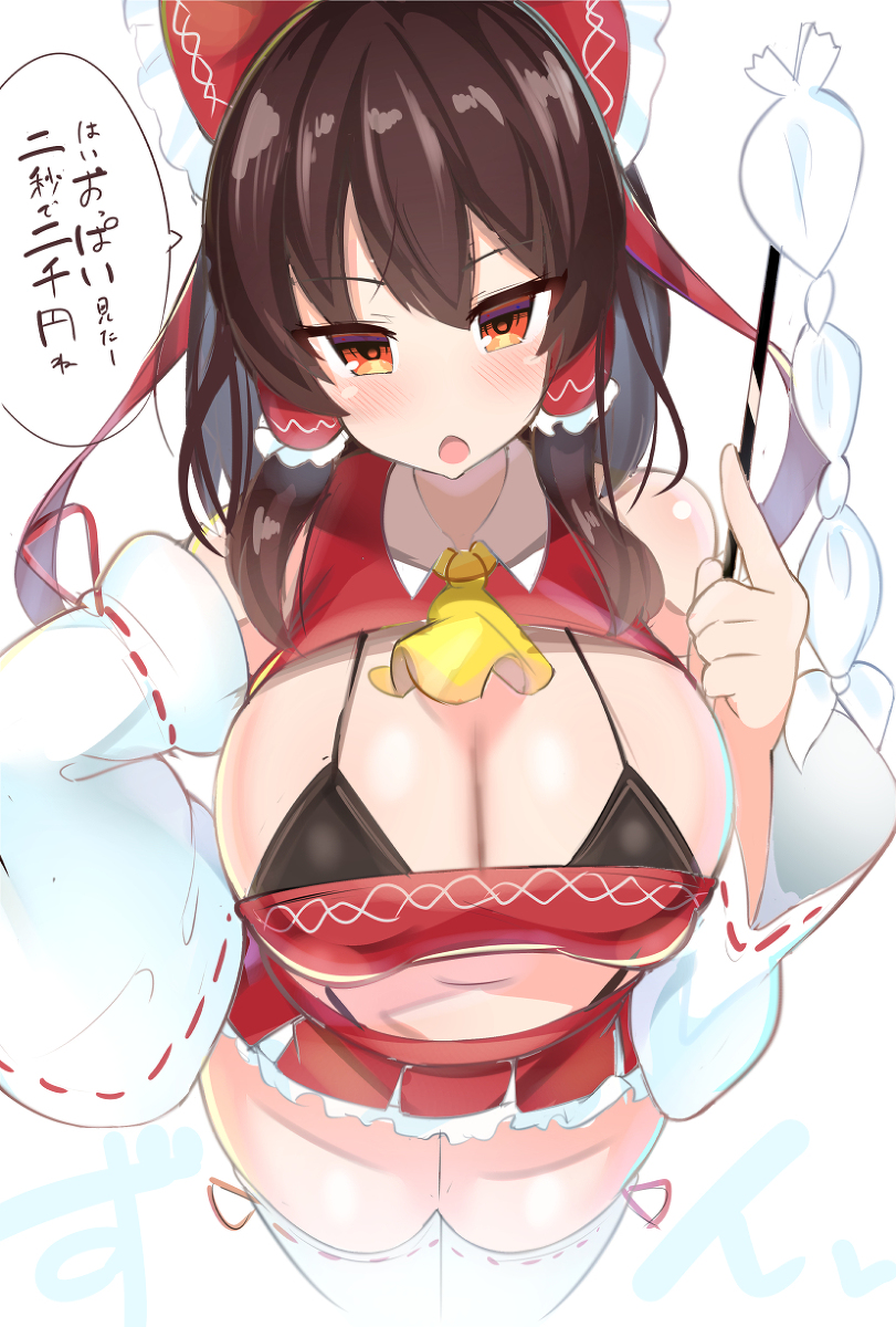This is a pixiv picture whose title is 霊夢.