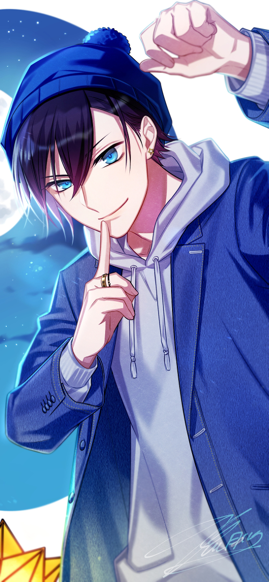 This is a pixiv picture whose title is 🌙⭐.