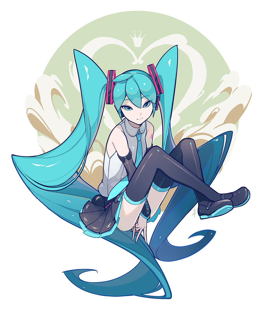 This is a pixiv picture whose title is MIKU.