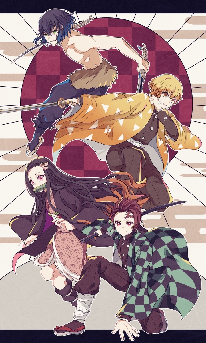 This is a pixiv picture whose title is 鬼滅の刃まとめ.