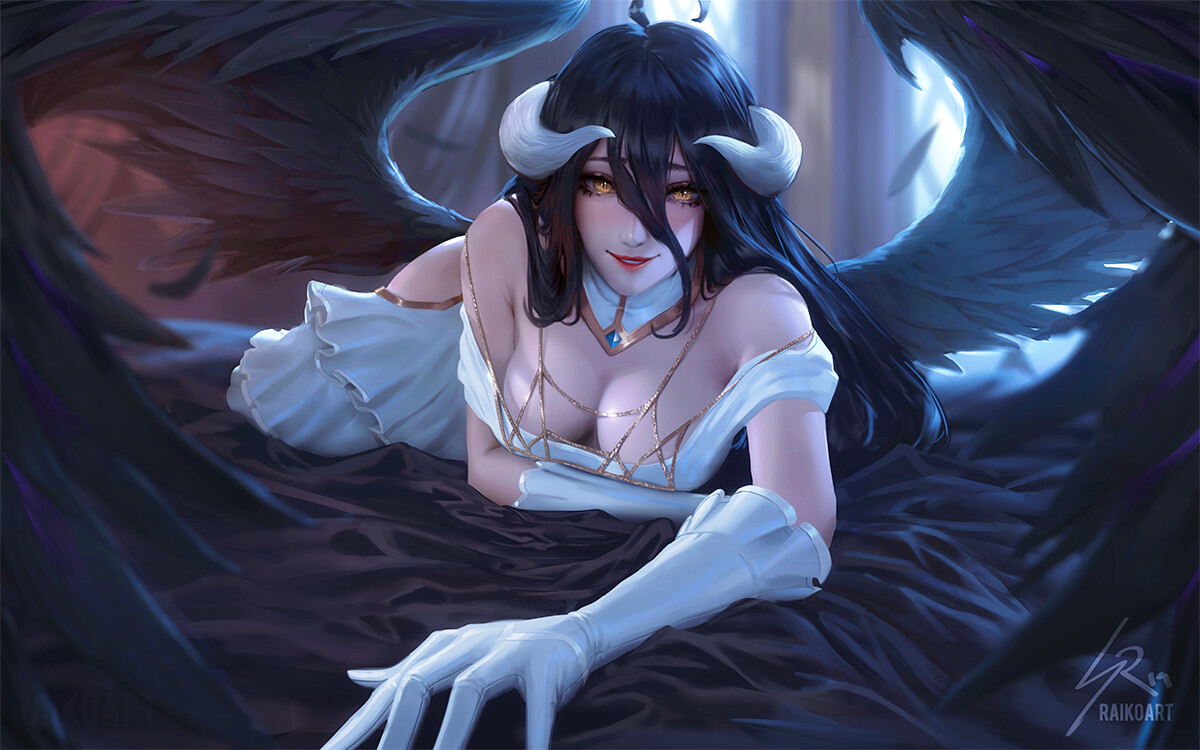 This is a pixiv picture whose title is Albedo.