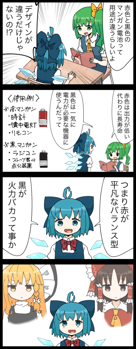 This is a pixiv picture whose title is 【四コマ】いい得て妙なチルノの四コマ.